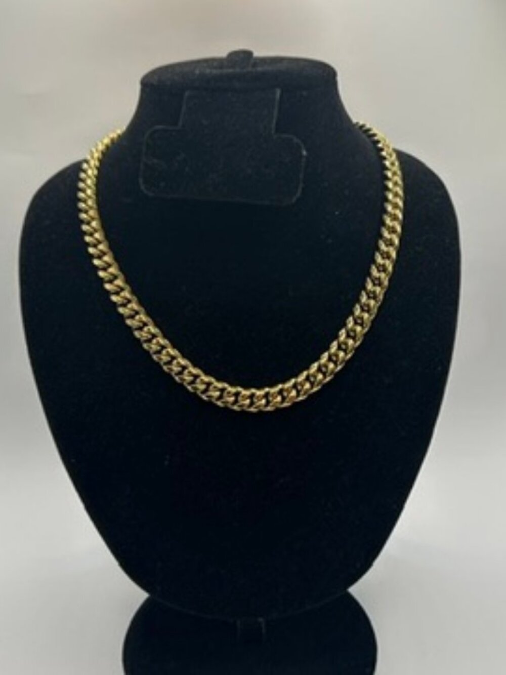 Real Gold Cuban Chain 8mm 20 Inch Stainless Steel Plated Solid Waterproof Mens